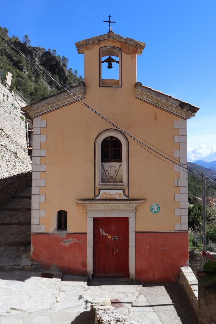 Chapelle Saint-Jean-Baptiste ou chapelle des Pénitents Blancs. Cliché : Thomassin, Philippe, Roudoule, écomusée en terre gavotte, mars 2019.