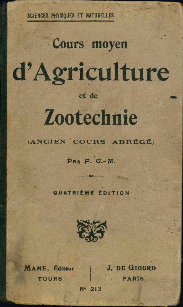 Cours moyen d'agriculture et de zootechnie (ancien cours abrégé) (Z000107-000001)