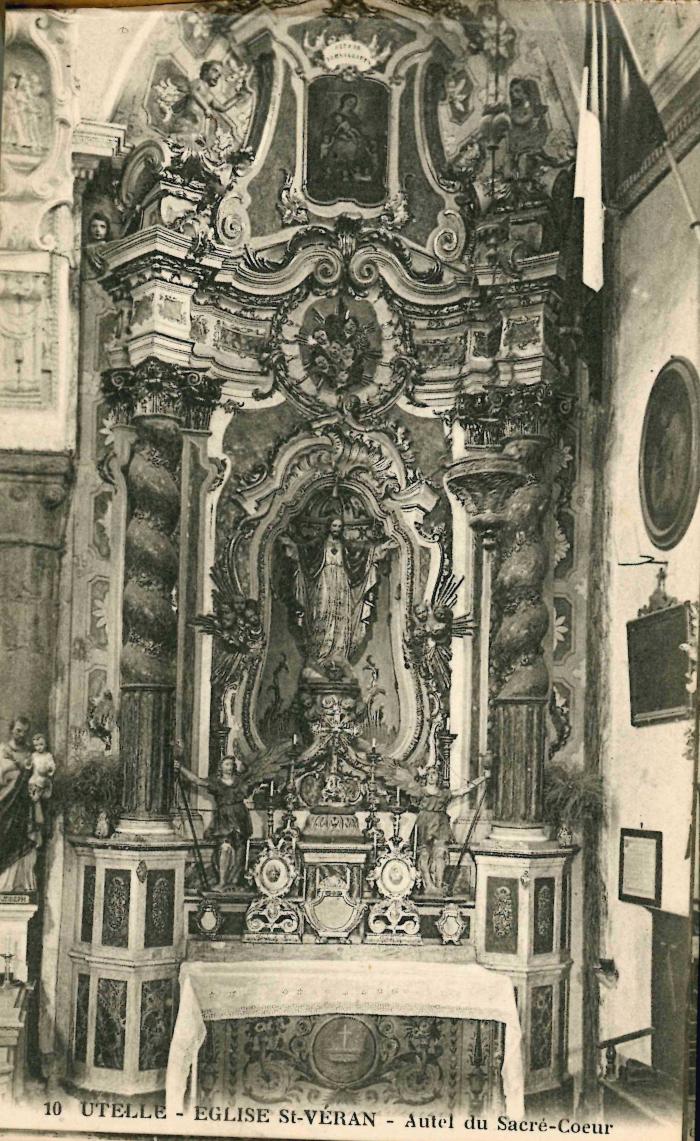 10 UTELLE - EGLISE St-VERAN - Autel du Sacré-Coeur