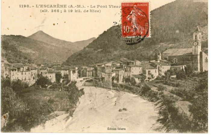1198. - L'ESCARENE (A.-M.). - Le Pont Vieux (alt. 366 ; à 19 kil. de Nice)