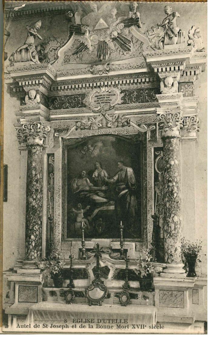 8 UTELLE - EGLISE D'UTELLE - Autel de St Joseph et de la Bonne Mort XVIIe siècle