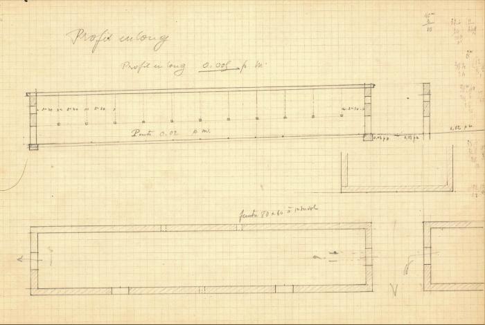 Projet de Vacherie de montagne pour 120 vaches avec fruitières (Roubion) - Croquis