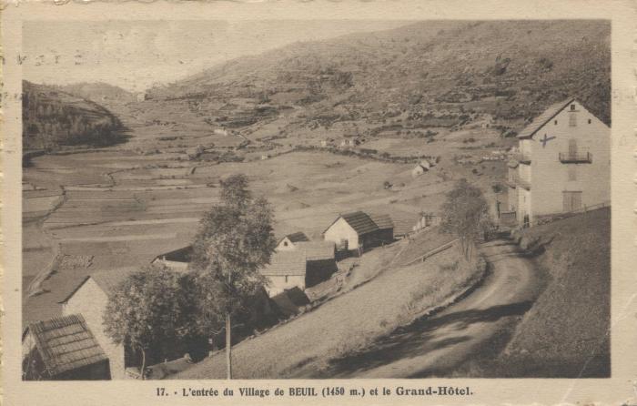 17. Beuil - l'entrée du village et le Grand hôtel
